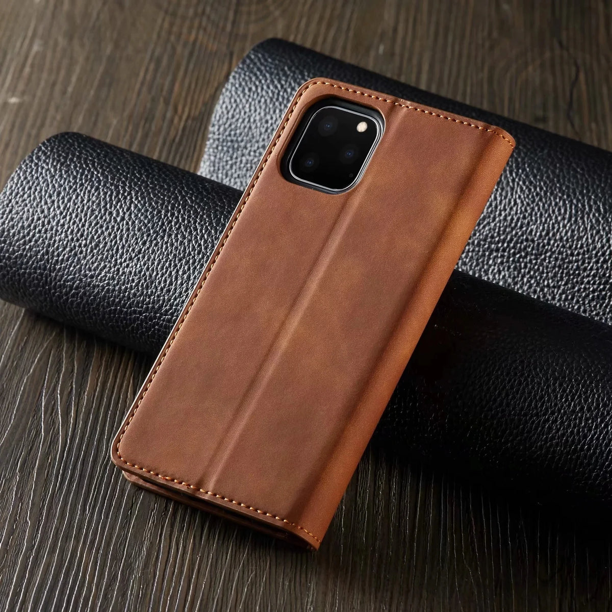 Leather Magnetic Flip Case For iPhone 17 18 Pro Max 16 15 14 13 12 11 XS Max 17E 16E XR SE 8 7 Plus Air Wallet Card Phone Cover