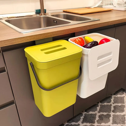 Kitchen Waste Bin Small Kitchen Compost Bin 3L Kitchen Waste Bin Household Countertop Container with Lid for Rubbish Composter